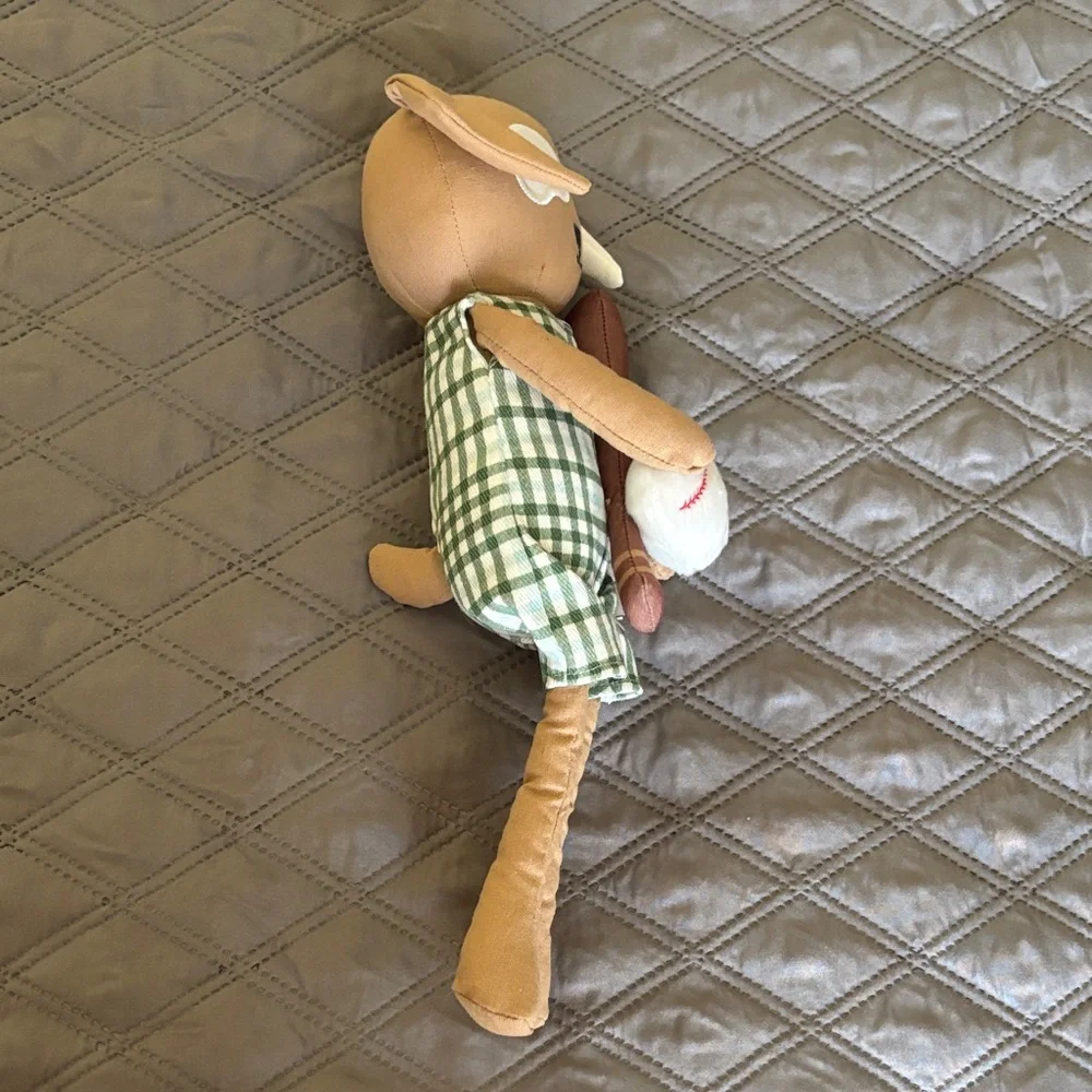Hearth & Hand with Magnolia Cute Plush Baseball Bat Ball Dog Pal Toy Target Tan - Picture 9 of 12